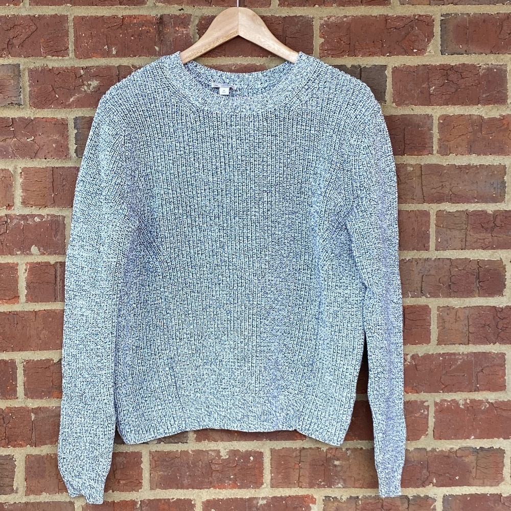 Gap Womens Knit Sweater Blue And White Medium